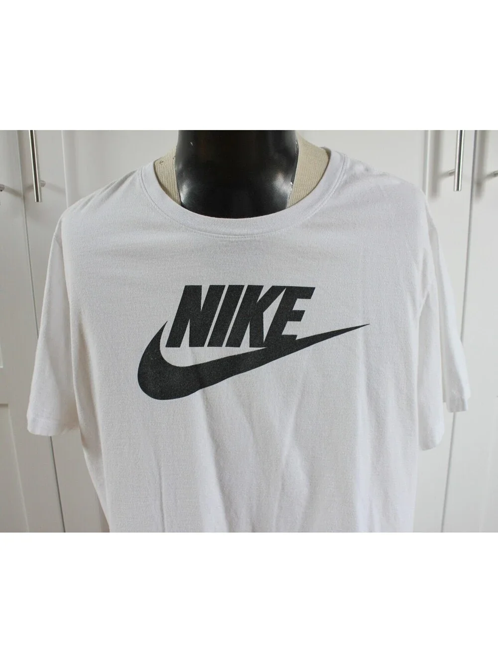 Nike Men's Futura Icon Graphic T-Shirt White Black Logo Size XXL